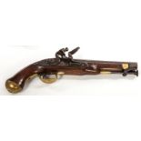 A RARE WILLIAM IV PERIOD CAVALRY OFFICERS REGULATION FLINT LOCK PISTOL,