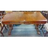 A GOOD WILLIAM IV PERIOD RECTANGULAR MAHOGANY LIBRARY TABLE, 
probably Irish,