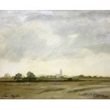 EMMA FITZGIBBON (20TH CENTURY), 
Evensong Queen's County,  landscape, w.c., signed and inscribed, 8.