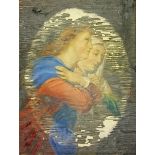 AFTER GUIDO RENI (1575-1642), 
The Madonna with a Female Saint, O.O.P., 7in (17.5cm) x 5.