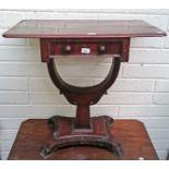 A WILLIAM IV PERIOD LADIES MAHOGANY WORK TABLE,