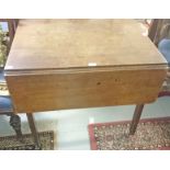 A 19TH CENTURY MAHOGANY DROP LEAF PEMBROKE TYPE TABLE,