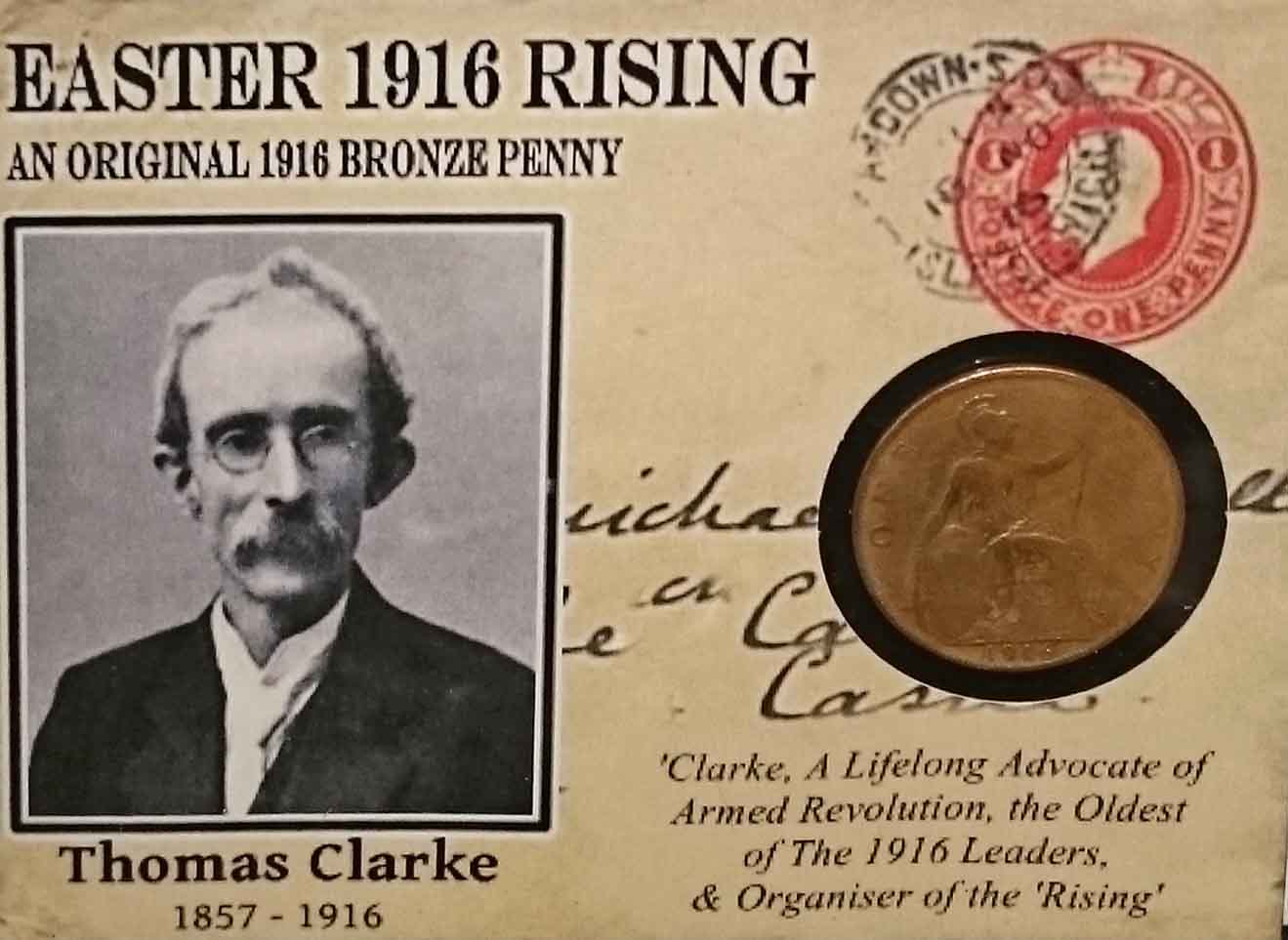 FOUR 1916 EASTER RISING FACSIMILE PORTRAITS, 
depicting Thomas Clarke, Patrick Pearce,