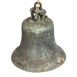 A LARGE BRONZE BELL, 
inscribed Francis Lea & John Bosworth Church Wardens,
