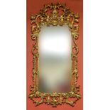 A GOOD PAIR OF 18TH CENTURY STYLE CARVED AND GILTWOOD PIER MIRRORS,