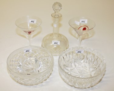 TWO CIRCULAR CUTGLASS BOWLS, - Image 2 of 2