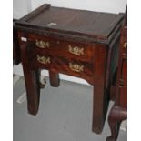 AN UNUSUAL WALNUT AND DROP LEAF CHEST,