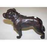 A BRONZE FIGURE, 
modelled as a Staffordshire bull terrier, 12in (30cm).