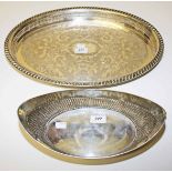 A BOAT SHAPED SILVER PLATED SHEFFIELD BREAD DISH, 
by James Dixon, with lion mask and ring handles,
