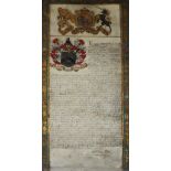 A KING CHARLES II MANUSCRIPT ILLUMINATED ADDRESS,