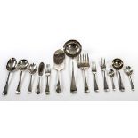 A COMPREHENSIVE ONE-HUNDRED-AND-TWENTY-ONE PIECE CANTEEN OF SILVER CRESTED CUTLERY,