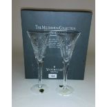 A SET OF SIX MILLENNIUM COLLECTION WATERFORD CRYSTAL CHAMPAGNES,