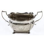 AN IRISH BRIGHT SILVER TWO HANDLED SUGAR BOWL, 
by Carden Terry & Jane Williams (Cork) Dublin 1817,