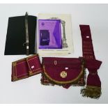 A COLLECTION OF MASONIC REGALIA, 
for the Nent Valley Lodge, no. 6779, K.O.M.