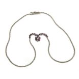 A  RUBY AND DIAMOND PENDANT NECKLACE,