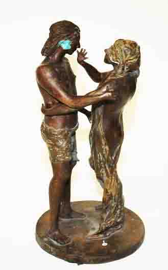 CATHERINE GREENE (1960)
Tobias & Sarah, bronze group signed with monogram and dated '08,