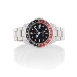 ROLEX OYSTER PERPETUAL DATE GMT-MASTER II "FAT LADY" REF. 16760 DEL 1987 CA. C. stainless steel with