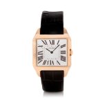 CARTIER SANTOS-DUMONT SERIE ATTUALE. C. thin, 18K pink gold with case back secured by screws. D.