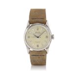 ROLEX OYSTER PERPETUAL "BOMBAY" REF. 6090 DEL 1950 CA. C. stainless steel with screwed case back and