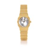 PIAGET POLO ANNI '80.  C. 18K yellow gold with with grooving decorations, case back secured by screw
