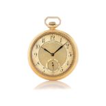 VACHERON CONSTANTIN GENEVE ANNI '30. C. 18K yellow gold. D. gilt with centre engraved, painted