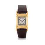 OMEGA MARINE ANNI '30. C. "special Marine" rectangular, 18K yellow gold with winding crown at 12