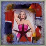 RONDA OMAR b. 1947  Marilyn frozen, 2014 plastic + foto cm. 50x50, firma, titolo e anno al retro,