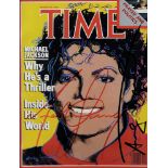 WARHOL ANDY b. 1928 d. 1987 Michael Jackson, 1984 screenprint magazine "Time", 19 marzo 1984 cm.