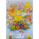 CASCELLA MICHELE b. 1892 d. 1989 Vaso di fiori, seconda metà anni '70 olio su tela cm. 100x70, firma