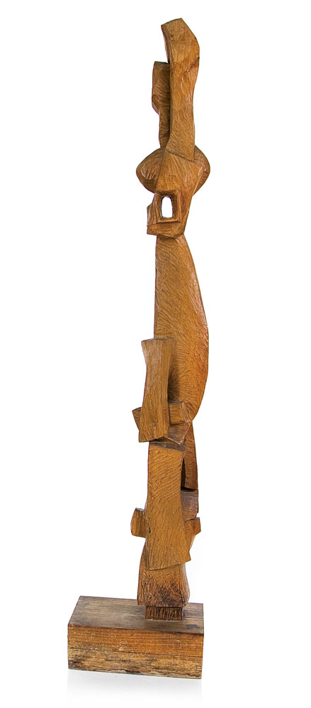 NERVO LUIGI b. 1930 d. 2006 Senza titolo, 1972 scultura in legno cm. 193x40x25, firma e anno in