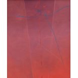 VAGO VALENTINO b. 1931  E.E.87, 1992 olio su tela cm. 81x65, firma, titolo ed etichetta della