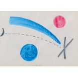 MUNARI BRUNO b. 1907 d. 1998 Composizione, 1956 tempera su carta cm. 22x32, firma e anno in basso al