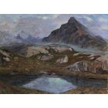 DE GRADA RAFFAELE b. 1885 d. 1957 Braun Wald, alpi svizzere, 1907 olio su tela cm. 59,5x79,5;firma