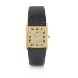 PIAGET ANNI '70.  C. rectangular, 18K yellow gold with case back secured by screws, reeded front and