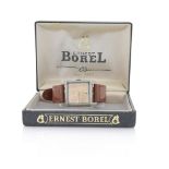 ERNEST BOREL INCASTAR ANNI '50. C. square-shaped, stainless steel with case back secured by