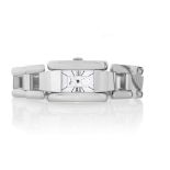 CHOPARD LA STRADA SERIE RECENTE. C. rectangular, curved stainless steel with engraved band, case