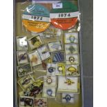 HORSE RACING. A COLLECTION OF VINTAGE RACECOURSE MEMBERSHIP BADGES, ENAMELLED METAL, MAINLY