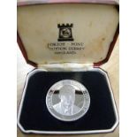 A PLATINUM COMMEMORATIVE COIN: CONCORDE NEW YORK, SCHEDULE 1977, 54G