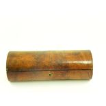 A 19TH C RICHLY FIGURED MAHOGANY GLOVE BOX