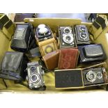 PHOTOGRAPHY. EIGHT TWIN LENS REFLEX CAMERAS INCLUDING TWO ROLLEICORD AND A MICROCORD