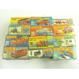 TWELVE MATCHBOX 1-75 SERIES VEHICLES, BOXED IN RETAILERS SHRINK WRAPPED PACKAGE, UNOPENED