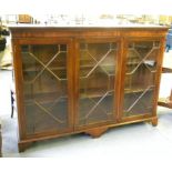 A PAIR OF WAXED PINE DWARF THREE DRAWER CHESTS, ETC