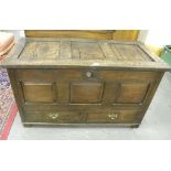 A GEORGE III OAK MULE CHEST