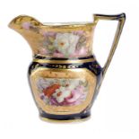 A STAFFORDSHIRE COBALT GROUND JUG, C1820 11cm h++Slight wear to gilding but undamaged