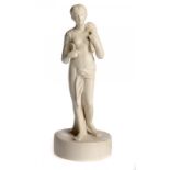 A VICTORIAN PARIAN WARE FIGURE OF CERES, C1860  26cm h, impressed B ++Insignificant firing crack