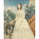 AFTER FRANZ XAVER WINTERHALTER  PORTRAIT MINIATURE OF PRINCESS VICTOIRE, DUCHESSE DE NEMOURS