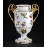A SPODE RELIEF MOULDED AND PAINTED VASE  16cm h, painted SPODE and pattern no 2910, c1820++in fine