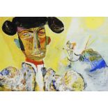 SYDNEY KING, 20TH CENTURY MATADOR  signed and dated 1954, mixed media, 35 x 51cm++In very good