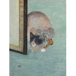 JAPANESE SCHOOL STUDIES OF CATS,  seven, all inscribed, silk, 47 x 65cm overall and smaller (7)++The