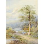 CHARLES RICHARDSON (1829-1908)  IN THE TROSSACHS  signed and inscribed, watercolour, 28.5 x 21cm++